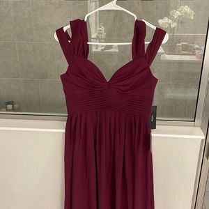Lulus Burgundy bridesmaid dress